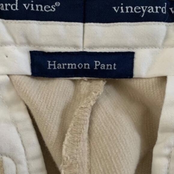 Vineyard Vines Harmony Pants Men's Size 33x30 Flat Front Fine Tan Corduroy Chino - Picture 4 of 4